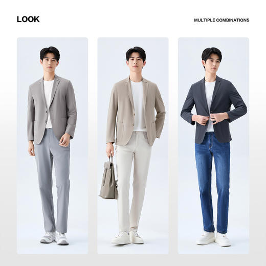 【轻薄/抗UV50+】柒牌男士休闲单西2026春季新款男装西服外套130C70190 商品图2