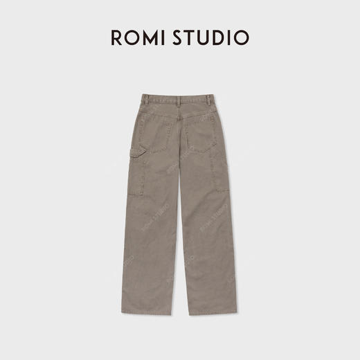 ROMI STUDIO“酷飒恣意”全棉珠帆布酵洗量感工装长裤 RWCAXA5468 商品图2