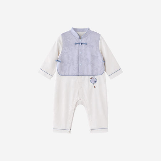 【商场同款】英氏婴儿连身衣男宝宝长袖连体衣新中式帅气外出爬服 商品图4