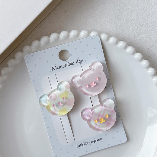 三彩小熊组合发夹（3个）-纪念日百货门店同款169096677 商品图1