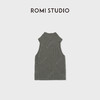ROMI STUDIO时尚舒适复古简约百搭纯色半高领无袖背心RWCSST1886 商品缩略图1