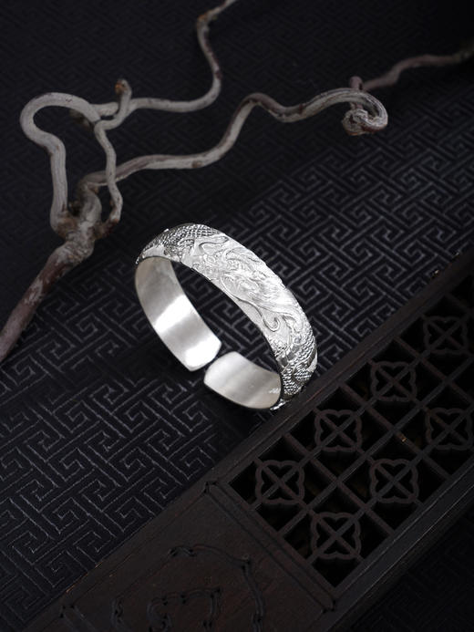 子佩集S999手工银【龙腾四海】手镯【ZYG014】原创设计2602 商品图2