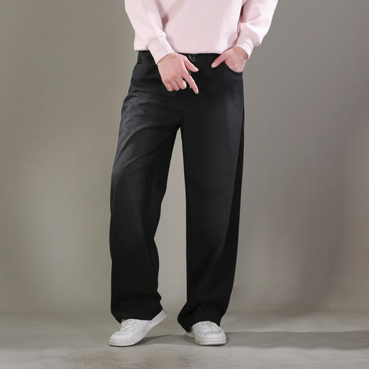 DRONKOO 2026 抽绳口袋钉扣前后斜破缝喷色中厚卫裤长裤 商品图1