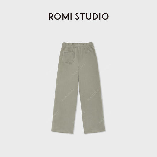 ROMI STUDIO”慵懒弧度“垂坠廓形松紧腰复古运动长裤 RWCAX87281 商品图1