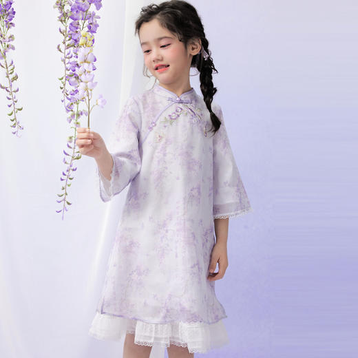 笛莎/Deesha 观山见联名2026年春季新款女童国风连衣裙 商品图2