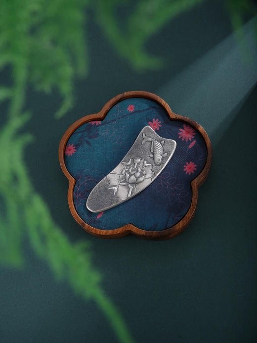 子佩集S999手工银【莲华鱼跃】摆件【ZYG022】原创设计2602 商品图3