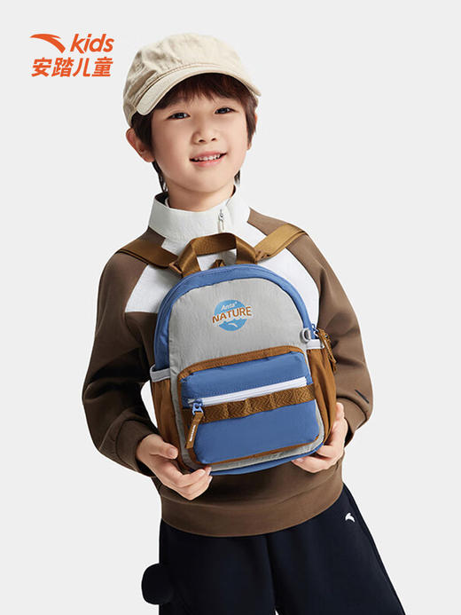 安踏儿童秋季新款男女同款大童双肩背包防泼水百搭大容量时尚392549156 商品图1