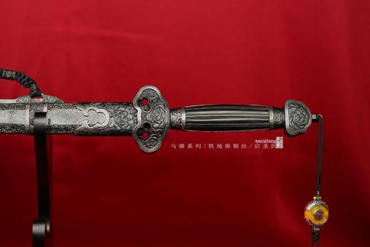 三希堂  乌骓系列  铁地银丝启圣剑  未开刃 商品图9