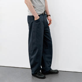 714street日系棉麻显瘦藏肉弯刀裤 2026春季立体剪裁宽松休闲裤男