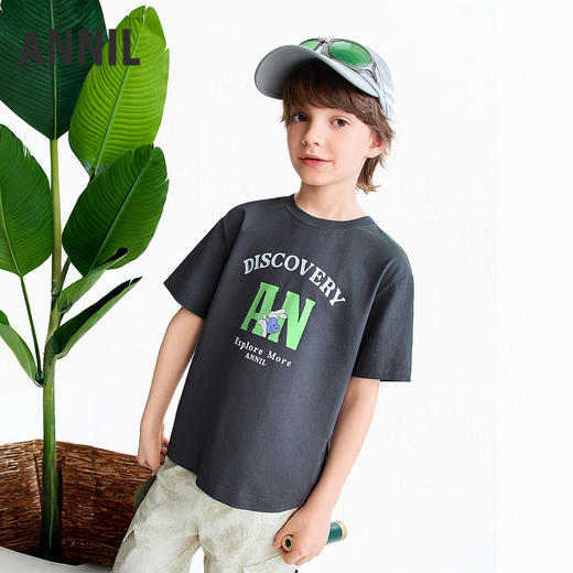 【实体店同款】男女童圆领短袖针织衫夏季新款安奈儿童装AM621043 商品图1