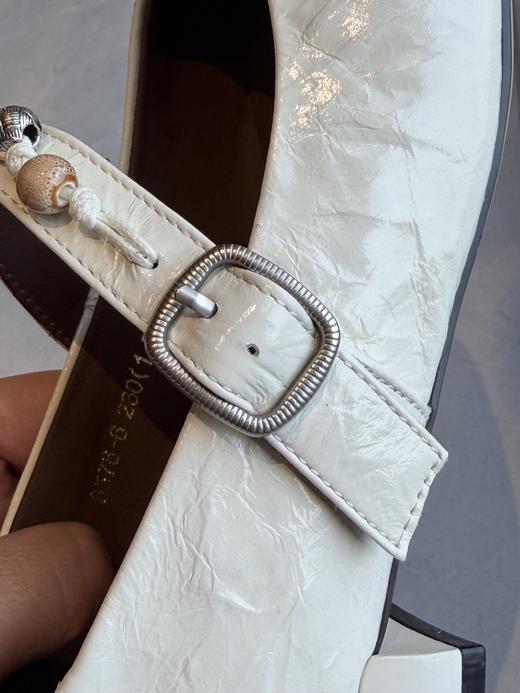 手工定制复古时髦玛丽珍｜时髦百搭 优雅俏皮 牛蜡皮手抓纹光泽如新耐穿好打理；垫脚小羊皮柔软透气不磨脚；2.5cm粗跟跟高行走如履平地；时髦优雅有腔调超好搭！ 商品图11
