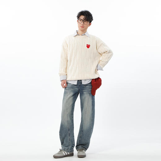 腰部抽绳设计分割弯刀牛仔裤-纪念日百货门店同款169265717 商品图3