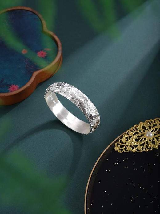 子佩集S999手工银【国色荣昌】手镯【ZYG027】原创设计2602 商品图2