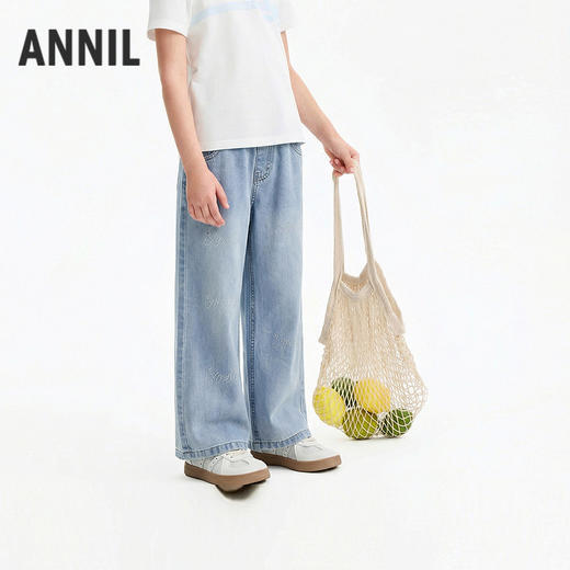 女童牛仔单裤夏季新款安奈儿童装EG626751 商品图1