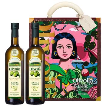 欧丽薇兰（Olivoila）特级初榨橄榄油500ml*2【0反式脂肪酸】中式热炒烹饪 健康食用油 /粮油调味 /食用油 /橄榄油 商品图1