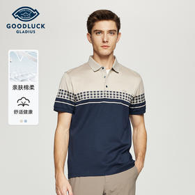 【莱赛尔】德鲨鲨鱼夏天新款短袖POLO衫男撞色休闲翻领T恤