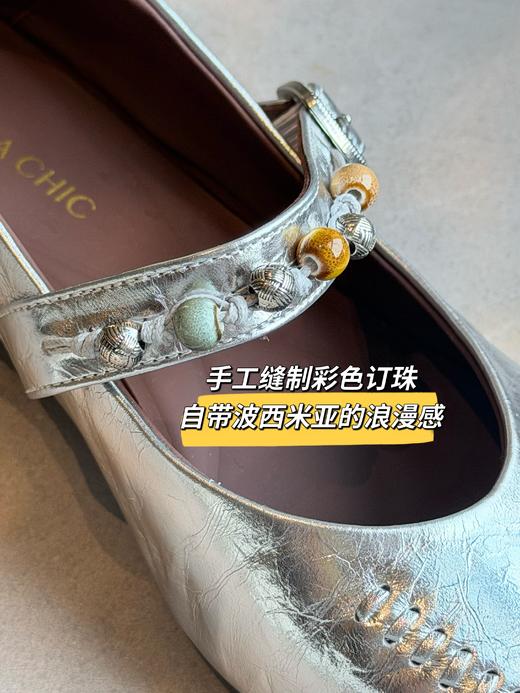 手工定制复古时髦玛丽珍｜时髦百搭 优雅俏皮 牛蜡皮手抓纹光泽如新耐穿好打理；垫脚小羊皮柔软透气不磨脚；2.5cm粗跟跟高行走如履平地；时髦优雅有腔调超好搭！ 商品图1