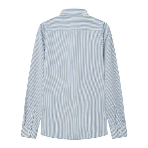 德鲨鲨鱼男装长袖条纹衬衫2026春季新款休闲上衣打底衬衣 商品图1