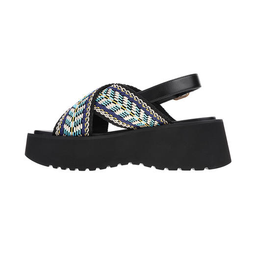 sheme进口织带搭配速干布内里休闲时尚女士厚底凉鞋可定制 商品图6