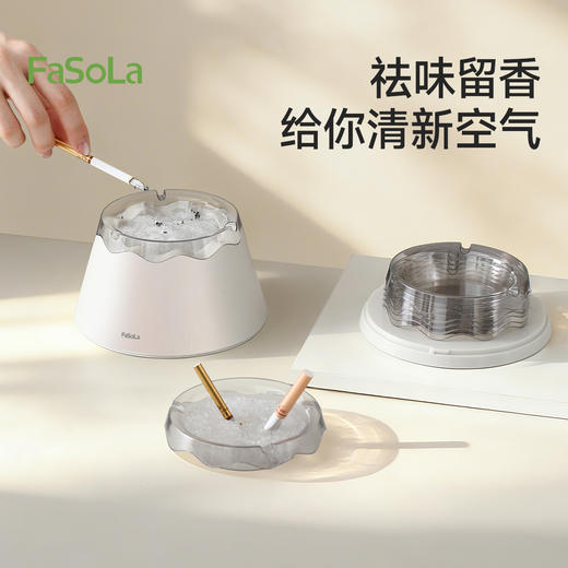 FaSoLa自带灭烟沙一次性烟灰缸加厚防飞灰烟味办公室家用便携免洗 商品图5