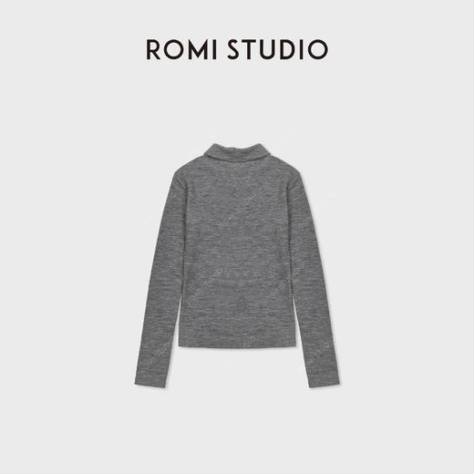 ROMI STUDIO“格雷高支”100%绵羊毛轻薄挺括开襟毛织 RWCAS87132 商品图1
