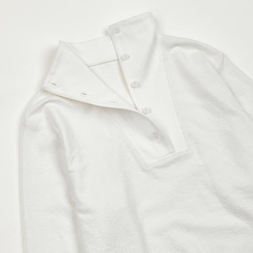 ROMI STUDIO高克重精梳棉柔感极简立领按扣长袖卫衣RWDSS82214 商品图3
