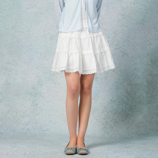 刺绣花边拼接短半裙-纪念日百货门店同款169265215 商品图0