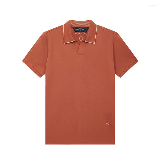 【桑蚕丝】德鲨桔色商务短袖POLO衫男2026夏季新款翻领T恤 商品图2