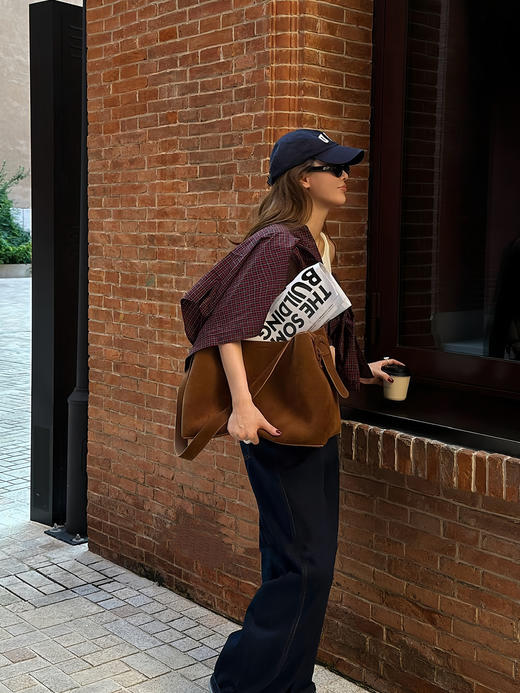 专柜实拍【100%全棉+刺绣徽章】拉夏贝尔/La Chapelle文艺风！挺括有型气质翻领刺绣徽章复古格纹设计百搭叠穿衬衣 商品图8