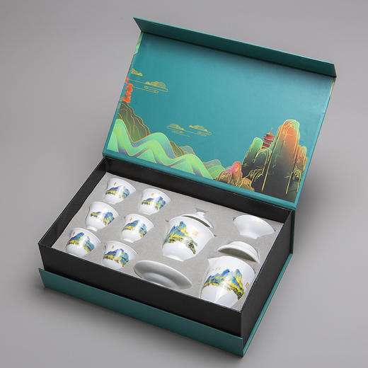 古时候-中国白(一帆风顺)·茶具套装G160 商品图0