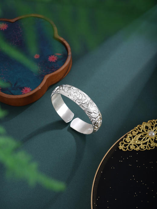 子佩集S999手工银【花开锦绣】手镯【ZYG015】原创设计2602 商品图2