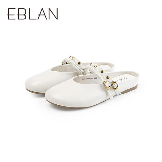 【上新】伊伴2026夏季设计感双条带芒果头平底穆勒拖B26235905 商品图4