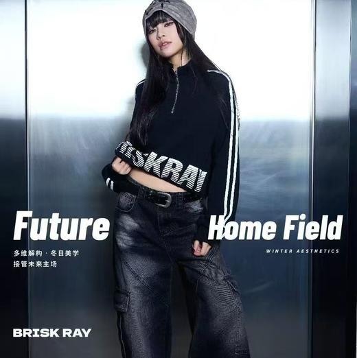 NC拉链立领印字母短款卫衣60110（黑）春季161011770321 商品图0