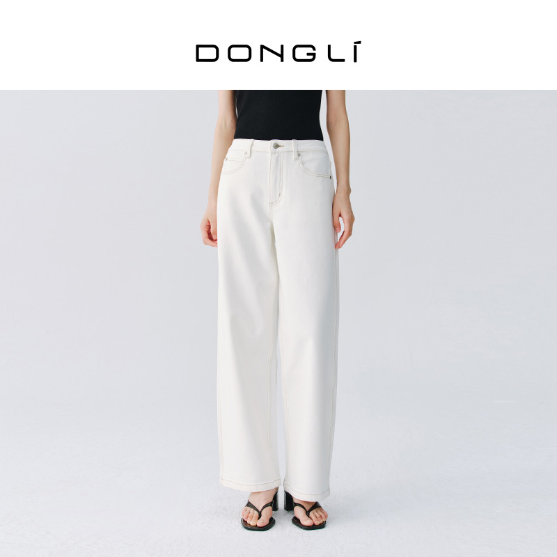 东黎 • 复苏的呼吸 女士百搭牛仔直筒裤 5626