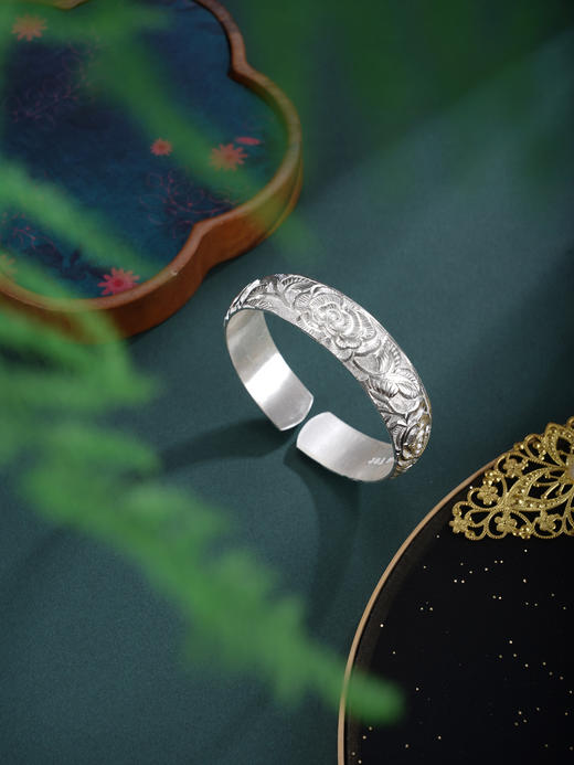 子佩集S999手工银【花开锦绣】手镯【ZYG015】原创设计2602 商品图3