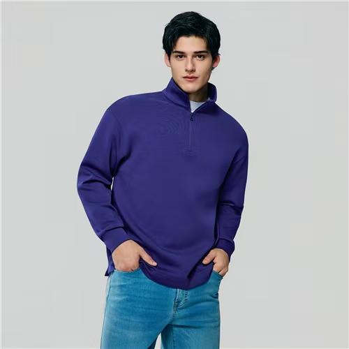 佐丹奴男装26年新款空气三明治半拉链长袖卫衣01026329 商品图2