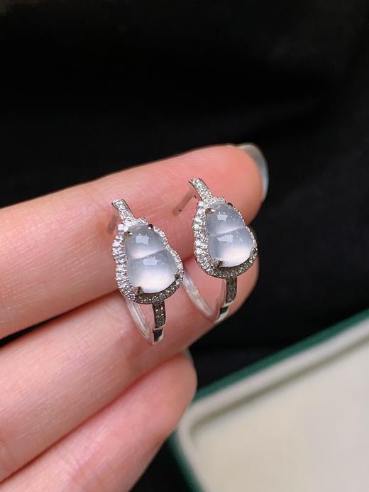 葫芦翡翠耳环 商品图3