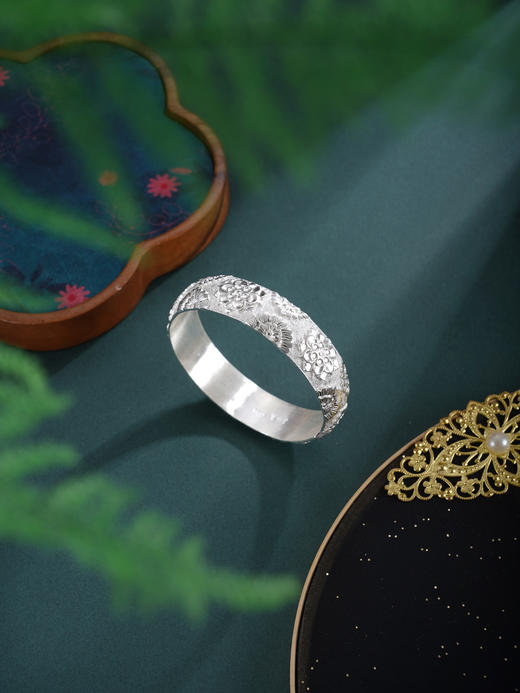 子佩集S999手工银【芳华盛世】手镯【ZYG016】原创设计2602 商品图3