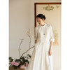 牧衣游原创 进口亚麻手工刺绣连衣裙新款轻薄古朴中式长裙 述白 商品缩略图2