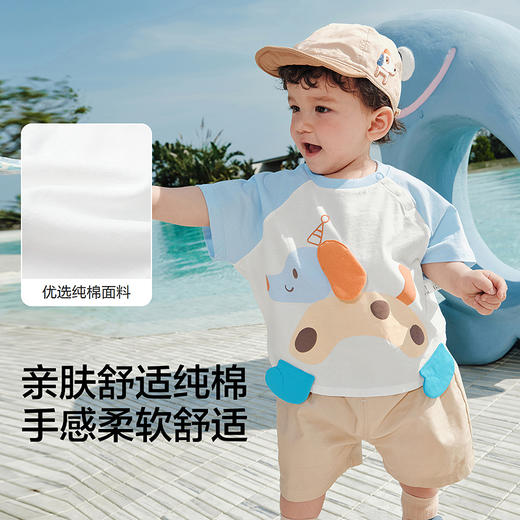 【balaOne】巴拉巴拉童装宝宝短袖t恤婴儿上衣2026新款夏季时尚萌 商品图3