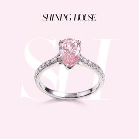 告白·Shining系列 ShiningHouse[培育] 18k金钻石戒指 水滴形1克拉钻人工真钻人造钻石K金戒指时尚钻石戒指卓越匠心奢耀臻献【此商品不支持7天无理由退货退款】