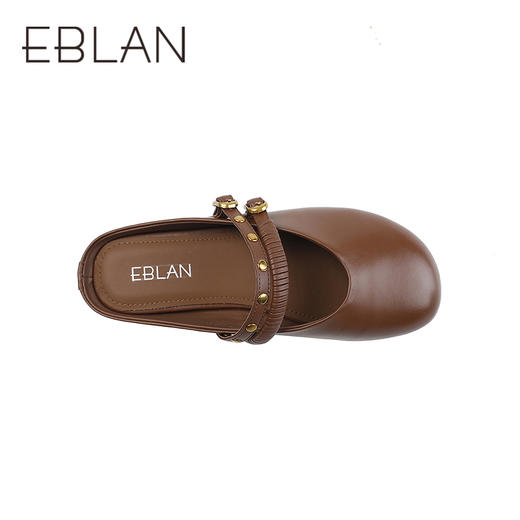 【上新】伊伴2026夏季设计感双条带芒果头平底穆勒拖B26235905 商品图2