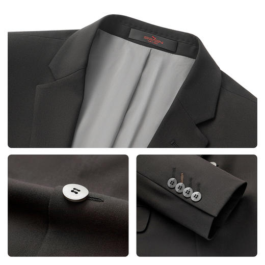 【含莱赛尔/免烫】柒牌男士西服套装经典商务免烫西装外套130C70070 商品图3