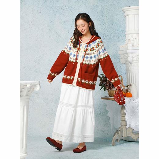 连帽氛围感开衫毛衣-纪念日百货门店同款169605380 商品图2