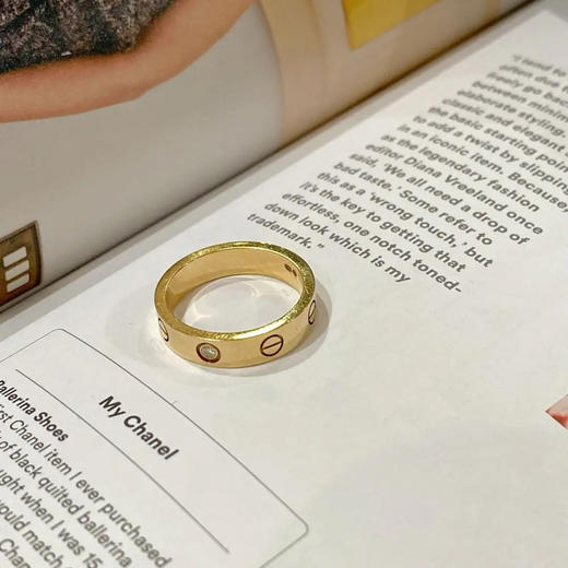 卡地亚 love 单钻 窄版 玫瑰金 18k 戒指 商品图7