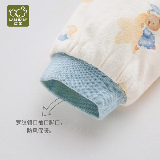 拉比童衣J6-1星月全开连体衣蓝LZAB103312 商品图4