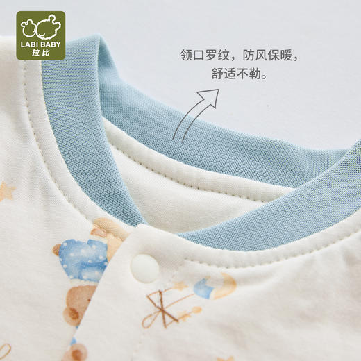 拉比童衣J6-1星月全开马夹蓝LZAB102303 商品图3