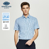 【易打理】德鲨鲨鱼短袖细条纹衬衫男2026夏新款休闲衬衣 商品缩略图0