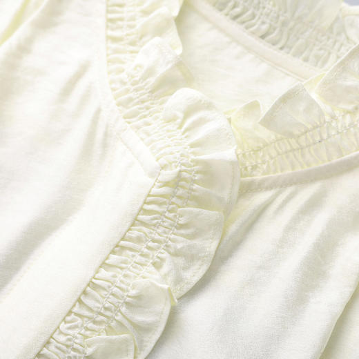 「高货wl」全新升级【铂金会员247/天猫329/差价82】(01839)洛诗琳宫廷风木耳边立领上衣2026春季新款洋气雅致肌理绉感天丝衬衫女 商品图2