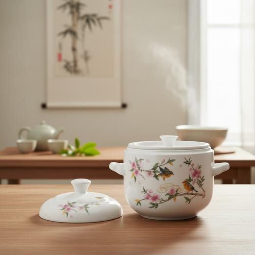 【简约典雅】汉茗 纯色满园炖盅 550ml/个*1个 商品图1